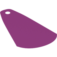 Lego Neckwear Cape, Long Narrow, Rounded with Iridescent Side / Magenta