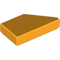 Tile 1 x 2 with Stud Notch Left / Bright Light Orange