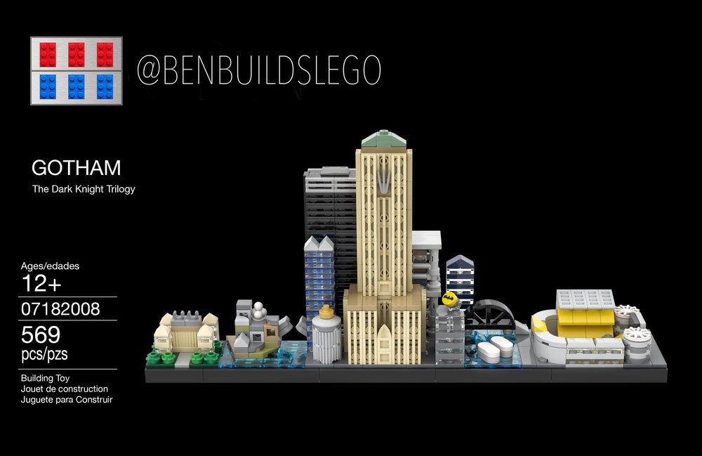 Lego Gotham Skyline (The Dark Knight Trilogy)