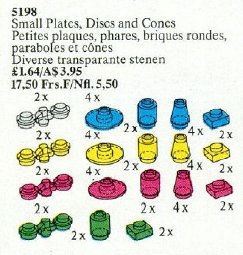 Lego Small Plates, Disks and Cones