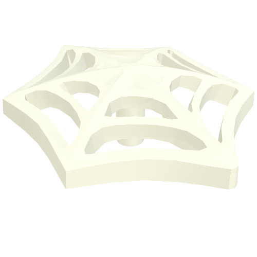Lego Web Effect Medium Bar on Back / White