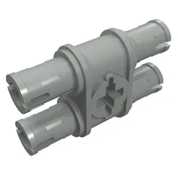 Technic Pin Double with Axle Hole / Light Gray