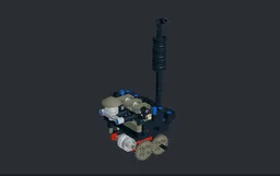 Large Inline 3 Cylinder Engine