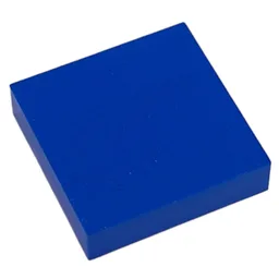 Modulex Tile 4 x 4 with White 'Q' Print / Modulex Tile Blue
