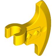 Lego Weapon Axe Head, Clip-on (Viking) [Thick Clip] / Yellow
