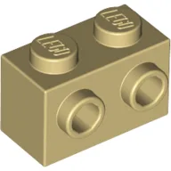 Brick Special 1 x 2 with 2 Studs on 1 Side / Tan