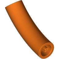 Lego Brick Round 1 x 1 D. Tube with 45° Elbow and Axle Holes (Crossholes) at Each End / Reddish Orange