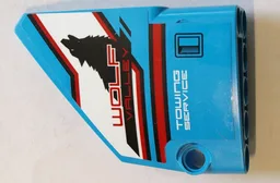 Technic, Panel Fairing #13 Large Short Smooth, Side A with 'WOLF VALLEY' and 'TOWING SERVICE' Pattern (Sticker) - Set 42070