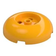 Brick Round 4 x 4 Dome Top with Round 2 x 2 Recessed, 4 Studs / Bright Light Orange