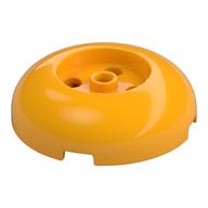 Lego Brick Round 4 x 4 Dome Top with Round 2 x 2 Recessed, 4 Studs / Bright Light Orange