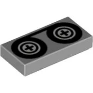 Tile 1 x 2 with Video Tape and Reels Print
