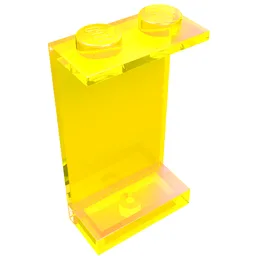 Panel 1 x 2 x 3 - Solid Studs / Trans-Neon Green