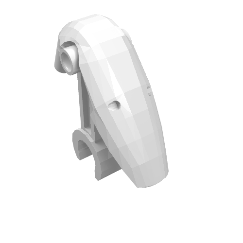 Lego Minifig Head Special with Clip, Mechanical (Battle Droid) [Plain] / White