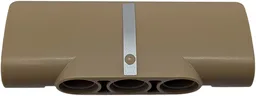 Technic, Panel Curved 2 x 5 x 1 with Silver Vertical Stripe Pattern