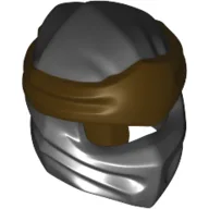 Wrap with Long Back Knot, Dark Brown Band Pattern / Black