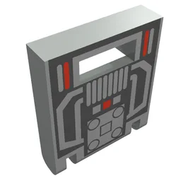 Box 2 x 2 x 2 Door with Slot and Black/Red MTron Print / Light Gray