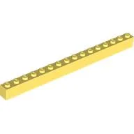 Brick 1 x 16 / Bright Light Yellow