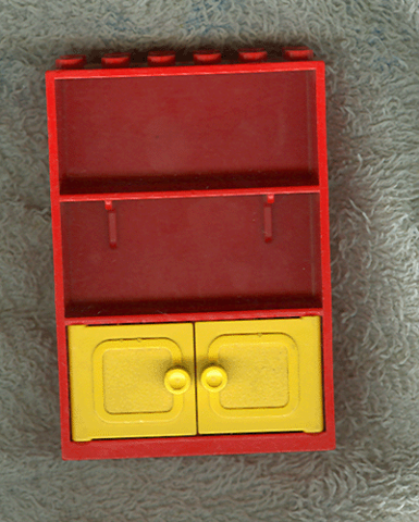 Lego Fabuland Cupboard 2 x 6 x 7 with Yellow Doors