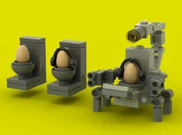 2 egg toilets and egg scientist toilet 3.0
