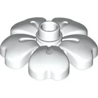 Duplo Plant, Flower with 1 Top Studs / White