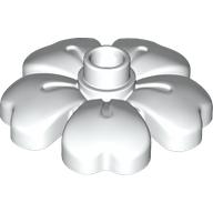Lego Duplo Plant, Flower with 1 Top Studs / White