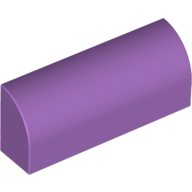 Lego Brick Curved 1 x 4 x 1 1/3 No Studs, Lowered Inside Support / Medium Lavender
