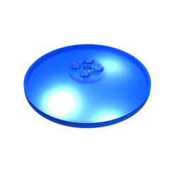Dish 8 x 8 Inverted [Radar], Solid Studs, Rounded Anti-stud Underside / Trans-Dark Blue