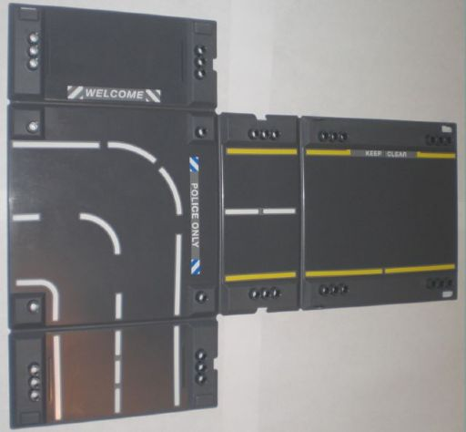 Lego Container, Racers Fold-Out Race Track Case 34 x 44 with Police Streets Pattern (Stickers) - Set 8211