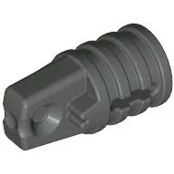 Hinge Cylinder 1 x 2 Locking with 1 Finger and Axle Hole On Ends / Dark Gray