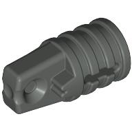 Lego Hinge Cylinder 1 x 2 Locking with 1 Finger and Axle Hole On Ends / Dark Gray