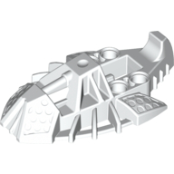 Lego Large Figure Foot, Toa Inika Elliptical / White