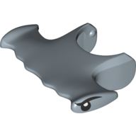 Lego Animal Body Part, Shark / Hammerhead Shark Head with Black Eyes Print / Sand Blue