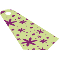 Lego Neckwear Cape, Long Narrow with Magenta Flowers Print