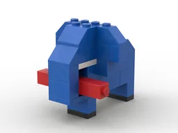 6370 Elephant with tree trunk