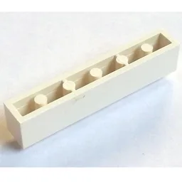 Brick 1 x 6 with Bottom Tubes and 2 Lowered Cross Supports / White