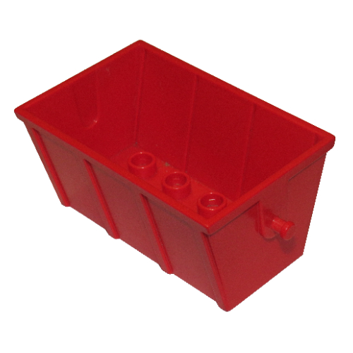 Lego Duplo Train Tipper 2 x 4 with Straight Sides (Skip) / Red