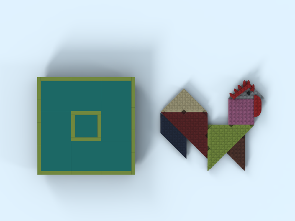 LEGO Tangram (Seven-Piece Puzzle) ---- rooster
