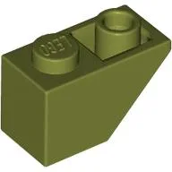 Brick Sloped Inverted 45° 2 x 1 / Olive Green
