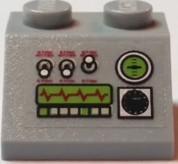 Slope 45 2 x 2 with Controls and Oscilloscope Display Pattern (Sticker) - Sets 7298 / 7477