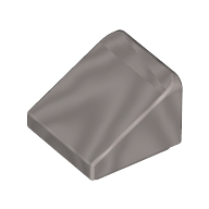Lego Brick Sloped 30° 1 x 1 x 2/3 (Cheese Slope) / Flat Silver