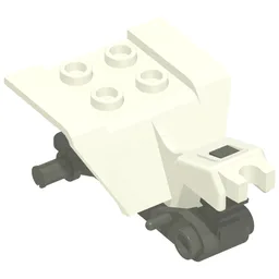 Vehicle Body, Tricycle Body Top with Dark Gray Chassis / White