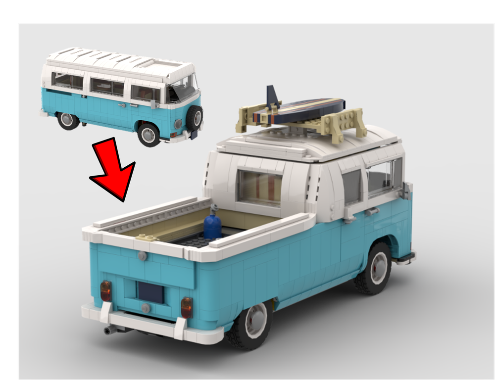 Lego VW T2 pickup double cap
