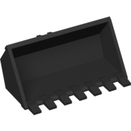 Lego Construction Vehicle Bucket 3 x 6, 7 Hinge Teeth / Black