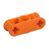Technic Axle and Pin Connector Perpendicular 3L with Centre Pin Hole / Orange