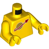 Torso, Classic Space Logo Print (New Version), Yellow Arms and Hands