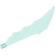 Large Figure Weapon Sword with Axle Connector / Trans-Light Blue