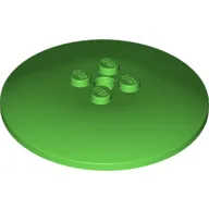 Dish 6 x 6 Inverted (Radar) with Solid Studs / Bright Green
