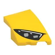 Brick Wedged, Curved 3 x 2 with Stud Notch Right with Headlight Print