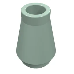Cone 1 x 1 [No Top Groove] / Sand Green