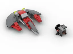 Bounty hunter starship with scout drone (75001 alternate)